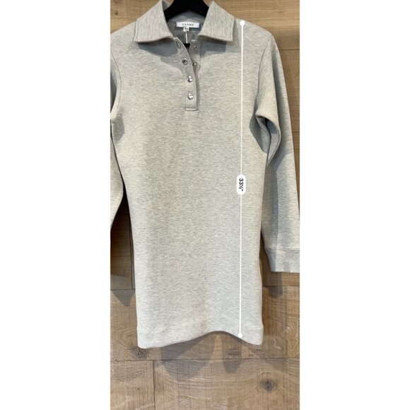 NWOT Frame Button grey Sweatshirt Minidress Size XS - Picture 6 of 9